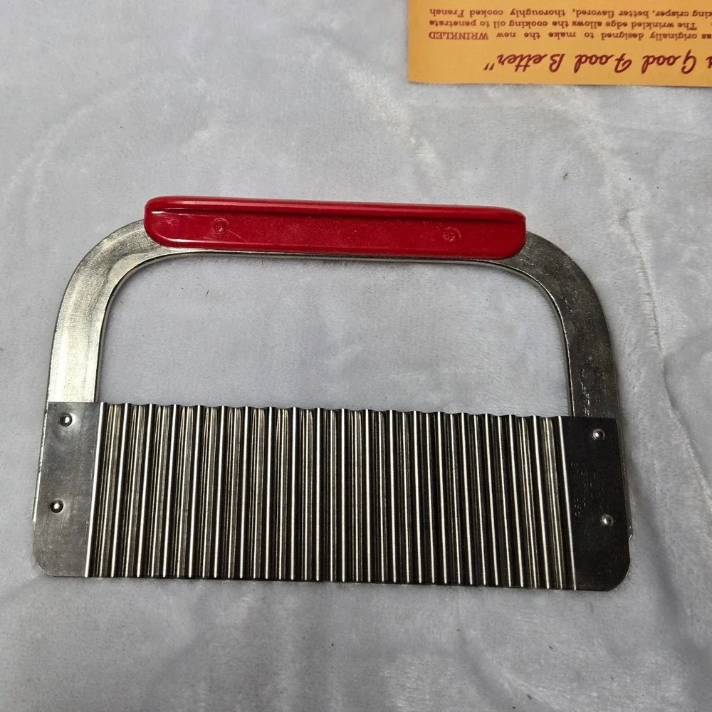 Vintage Huot Serrater Crinkle Cutter Meat Tenderizer Original Box MCM Kitchen